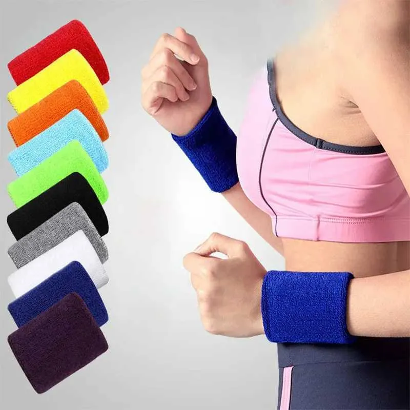 Polssteun Katoenen polssteunband Polsbandje Sportbracers Zweethanddoekmanchet Tennispolsbeschermer Beschermband Fitness Zweetband voor hardlopen Sportschool YQ240131