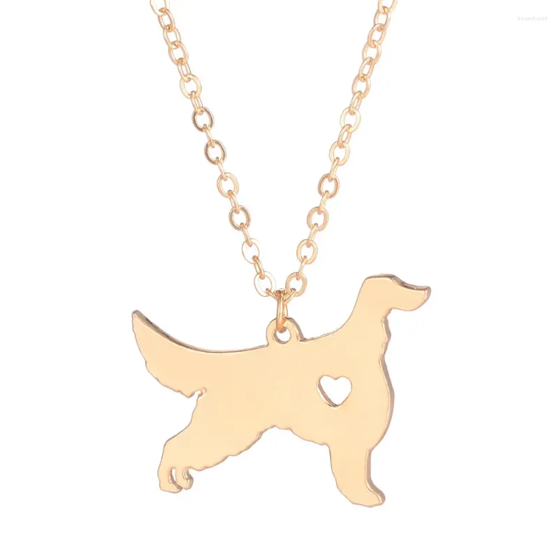 Anhänger Halsketten Mode Niedlichen Winzigen Irish Setter Hund Choker Herz Halskette Frauen Trendy Charme Weihnachtsgeschenk Schmuck Für Mädchen