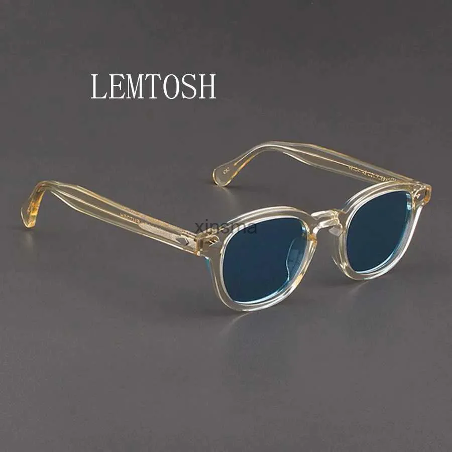Lunettes de soleil Johnny Depp lunettes de soleil polarisées homme rond Lemtosh lunettes de soleil femme marque de luxe Vintage acétate cadre lunettes de Vision nocturne YQ240131