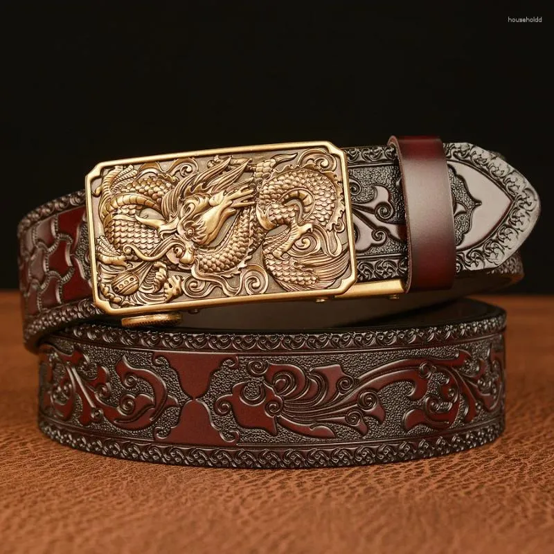 Elegant Brown Belt with Dragon Buckle s-l400.jpg main image 2