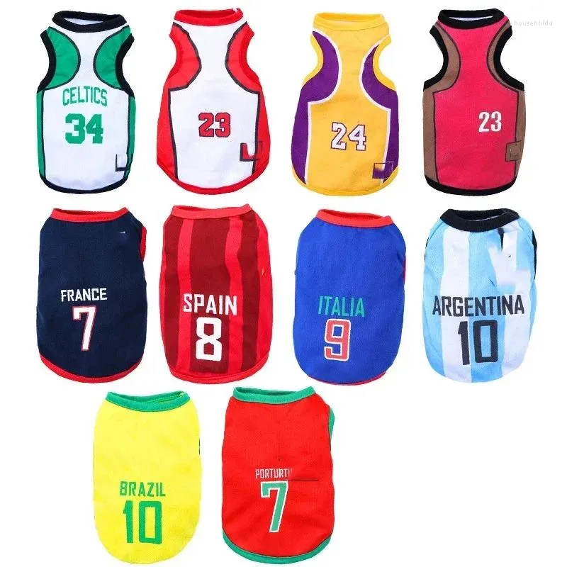 Vestuário de cachorro esporte jersey roupas para animais de estimação para filhote de cachorro de verão roupas de basquete camisetas camisas de gato