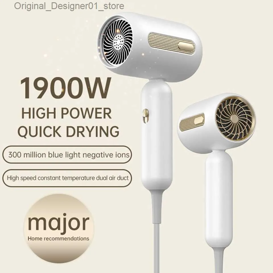 Hair Dryers Electric Hair Dryer Negative Ion Hair Care Professinal Quick Dry 220V Home Powerful Hairdryer Hot Cold Wind Portable Hair Dryer Q240131