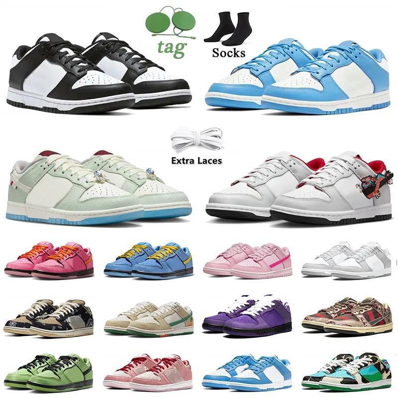 신발 Dunk Low NIK SB Dunks Off White 여성 남성 운동화 파라 핑크 벨벳 OG 블랙 화이트 코스트 트레이너 UNC 미라 글로우 스포츠 스니커즈