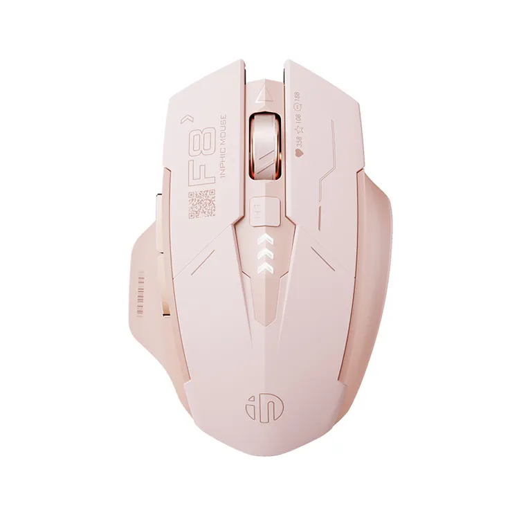 INPHIC F8 Girls Mouse 3 Modes Bluetooth 5.0/4.0 Mouse 2.4G Rechargeable Wireless Mouse with 6 Buttons Ergonomic Computer Mouse for Laptop