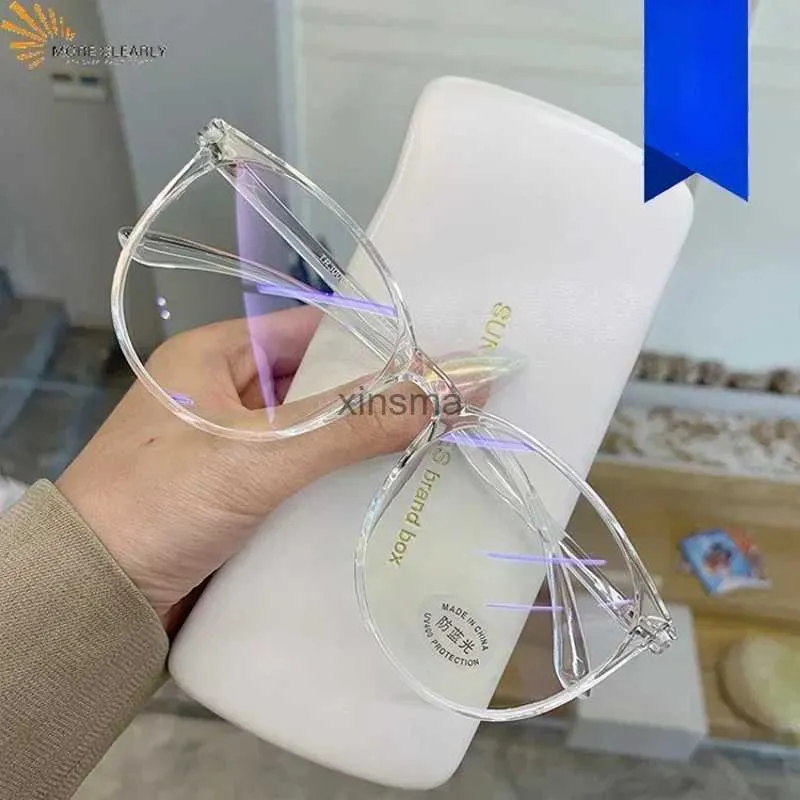 Lunettes de soleil Lunettes ultralégères rétro monture transparente plaine hommes femmes lunettes de mode pour la fête de mariage décorer lunettes fausses lunettes YQ240131