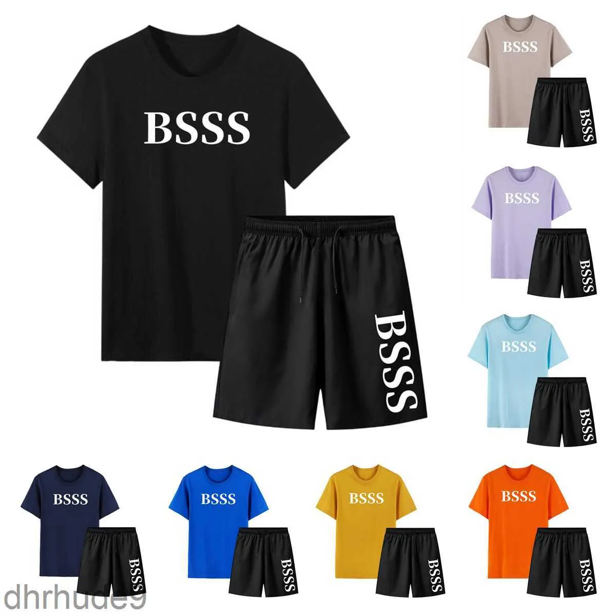 Uomo Donna Designer Abbigliamento Tute da uomo Marchi di moda Bos Estate Casual T-shirt sportiva Pantaloncini da spiaggia Completo da corsa Pantaloni a maniche corte da esterno Abbigliamento sportivo 9LY0