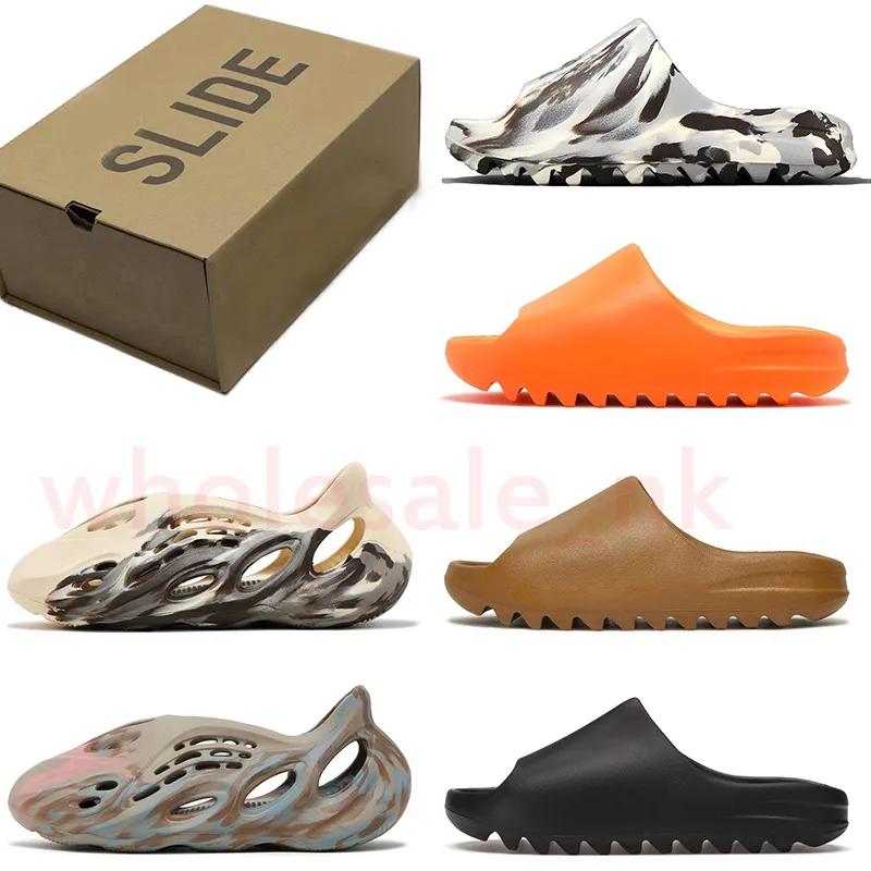 yeezy kanye west foam runner slippers men women yeezys kid slider vermillion onyx pure sandals slide slipper【code ：L】clog kids crocs yezzy slides