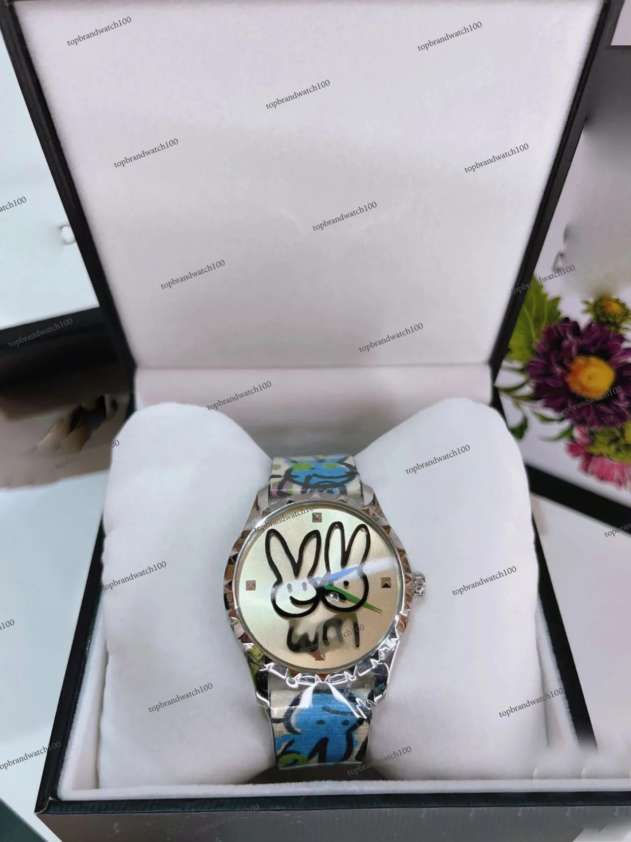 Mode Damen Herren Mode Quarzit Uhrwerk G Präsident Uhrwerk Top-Marke Herren Designer Uhren Herren Armbanduhr Luxus Bienen Zeitlose Uhr Neu rosa blau mit Box