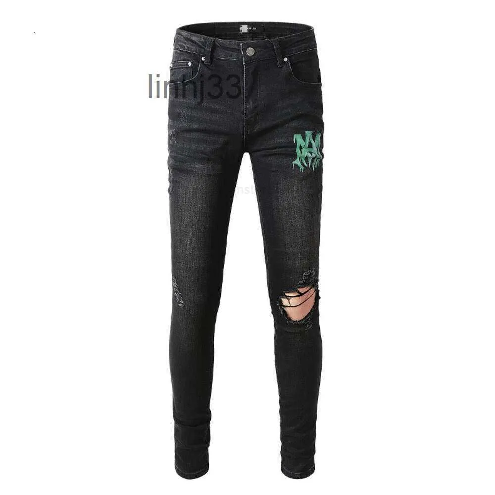 Jeans pour hommes Designer Jeans Hommes en détresse Ripped Biker Pantalon D2 Slim Fit Moto Denim Hommes Qualité Mode Violet Jean Mans Pantalon Pour Hommes # 858HKL7