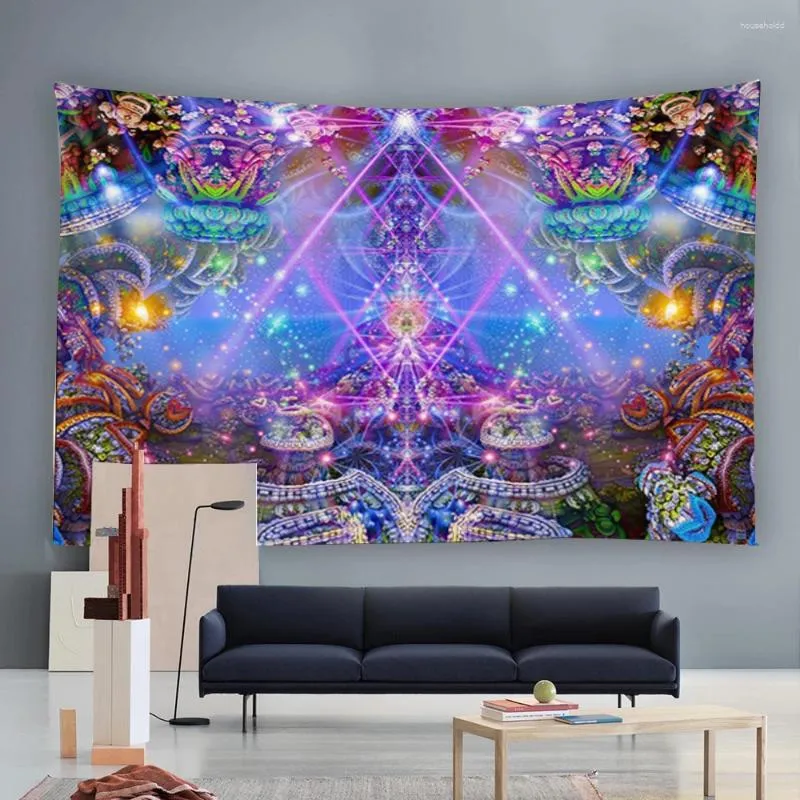 Tapisseries murales suspendues avec Chakra magique, style Boho, Art déco, couverture, rideau, décoration de chambre à coucher et de salon