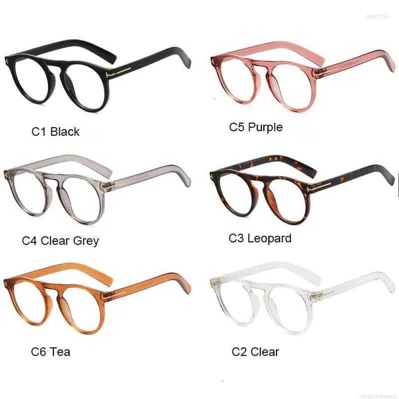 Sunglasses Sunglasses Designer Luxury Reading Glasses Men Women High Quality Spring Hinge Retro Round Eyeglasses Optical Blue Light Computer Eyewear ELE2