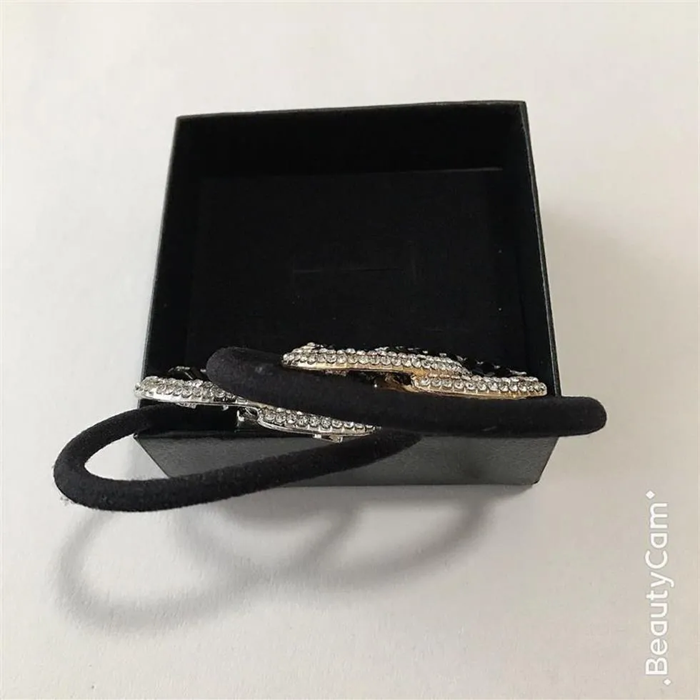 Partygeschenke, Mode, Kristall, schwarze Diamant-Legierung, Gummiband, C-Kopf, Seil, Haarring für Damen, beliebte empfindliche Artikel, Kopfschmuck acc2249