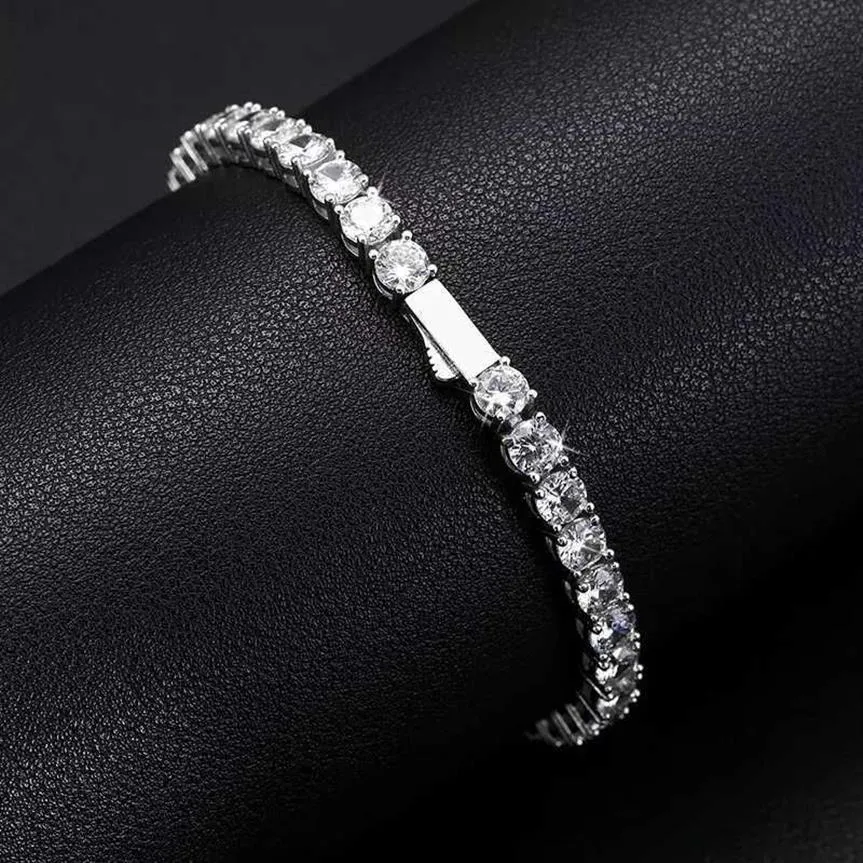 وصول جديد للنساء المجوهرات VVS Moissanite Diamond Cluster Tennis Bracelet Iced Out Lab Grown Diamond Tennis Bracelet288c