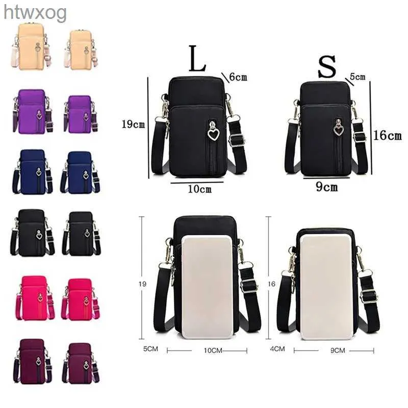 Pochettes téléphones portables Petits sacs à bandoulière en Nylon femmes sacs de téléphone portable Mini femme sac à main messager dame portefeuille nouveau 2024 Female CrossBody Bag YQ240131