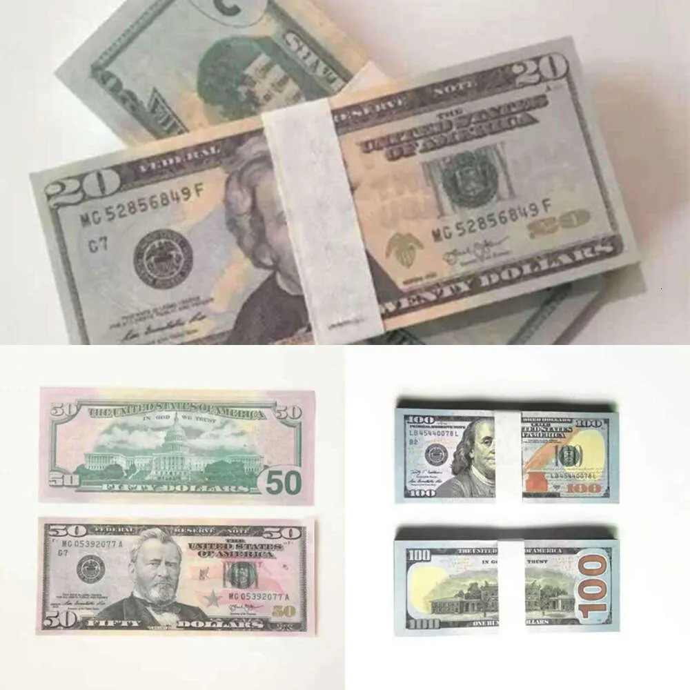 Meilleur 3A Fournitures High Party Piecespackage American 100 Bar Monnaie Papier Dollar Atmosphère Qualité Props 1005 Argent 93067917378IGIGDRUS