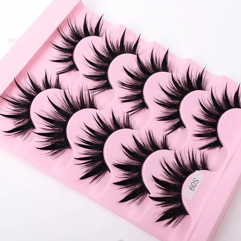 Nouveau Design cils Manga humides petit diable Anime Cosplay naturel vaporeux fée croix cils 3D moelleux Extensions de cils outil de maquillage