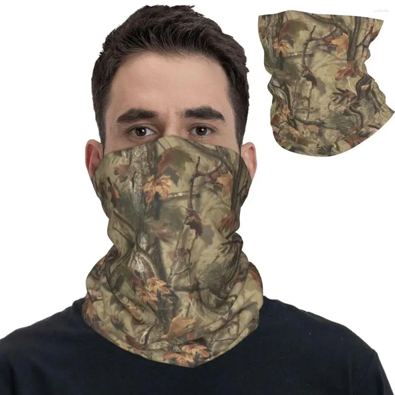 Scarves Realistic Tree Camo Bandana Neck Gaiter Printed Realtree Camouflage Balaclavas Wrap Scarf Warm Cycling For Men Women Adult