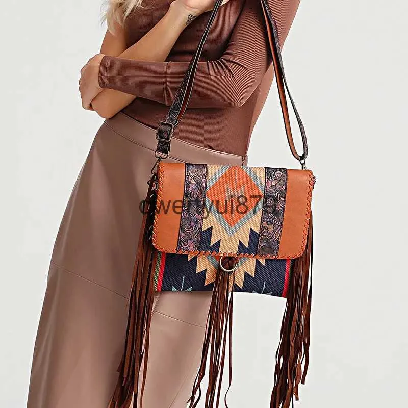 Shoulder Bags Vintage and Kniing Tassels Purses And andbag Luxury Designer Bags For Women 2023 New Small Square Soulder Crossbody BagH24131