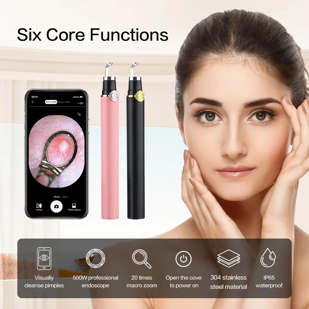 Visual Acne Needle Intelligent Acne Cleaner Blackhead Removal Device Pore Deep Cleaning Beauty Instrument USB Charging 240119