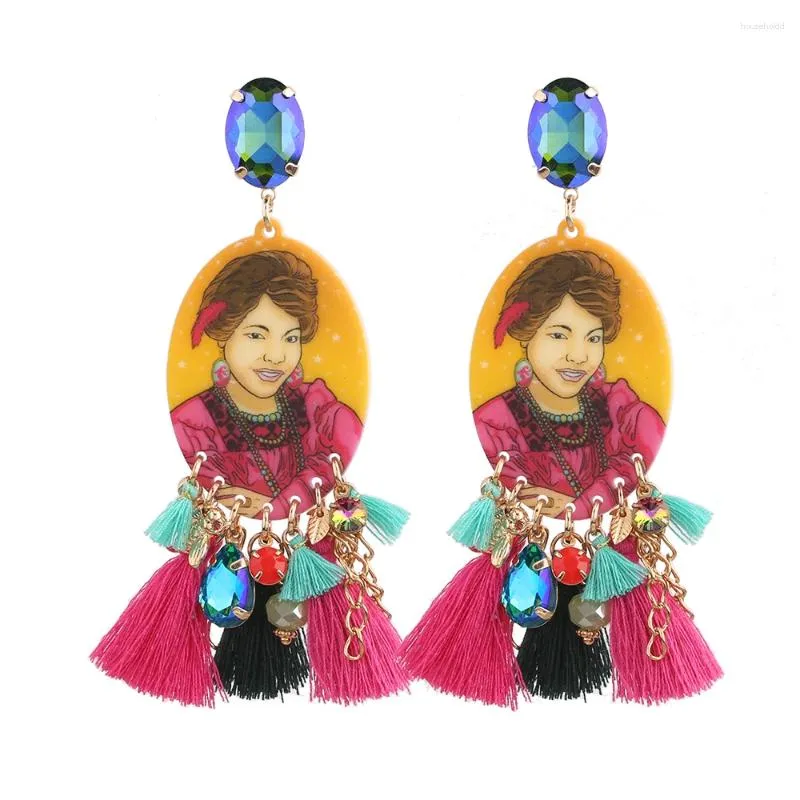 Boucles d'oreilles pendantes Oorbellen Boho grand ange pendentifs gland pour femme cristal déclaration bijoux de mode Brincos vente en gros