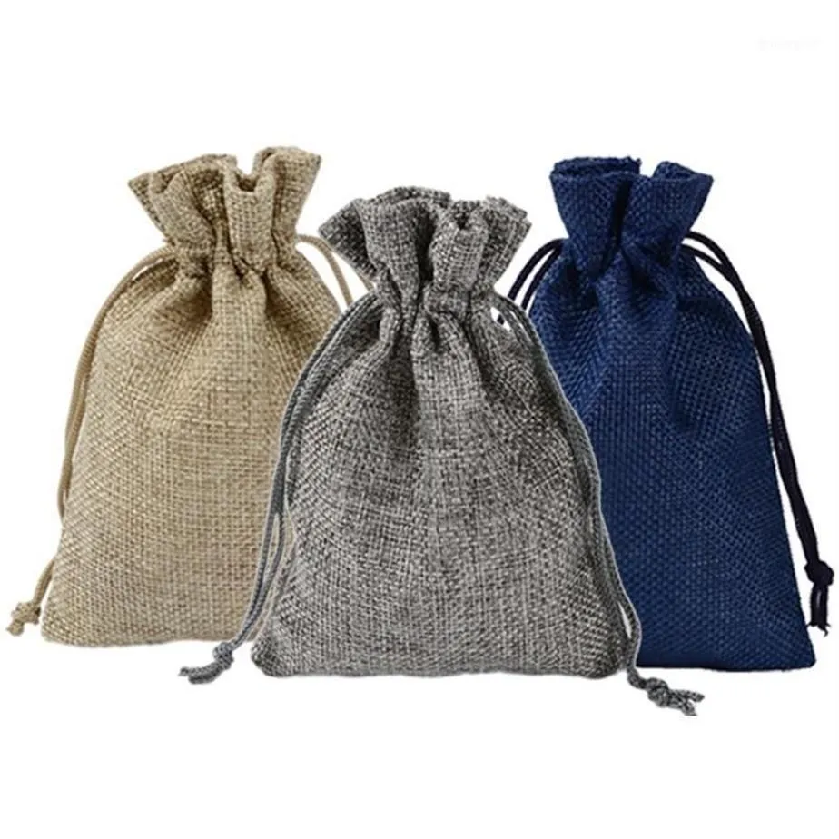 Sac cadeau en toile de jute, 24 pièces, costume 3 couleurs, faisceau bouche, lin, bonbons de noël, cadeau de vacances, petit sac en toile de jute, 1277L