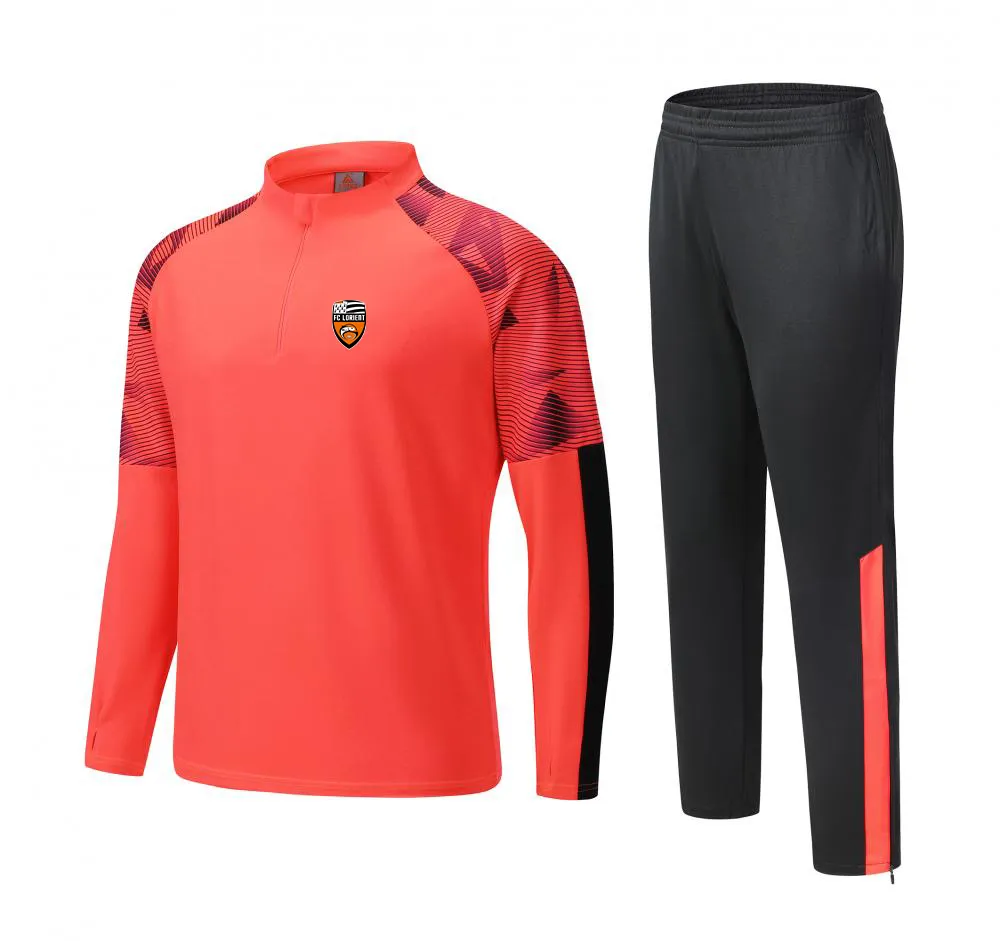 FC Lorient Erkekler Yetişkin Çocuklar Eğlence Eğitim Takımı Açık Hava Spor Boş Zamanlı Spor Giyim Takım Yavaş Koşan Spor Giyim Sokak Sweatshirt