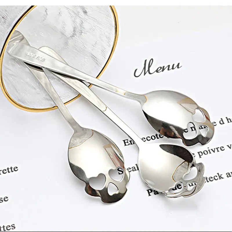 Novelty Coffee Spoon Creative Stainless Steel Sugar Skull Tea Spoon