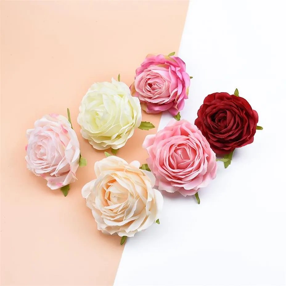 30 50st Silk Flowers Quality Rose Diy Wedding Home Decor Accessories Artificial Flowers for Decoration Scrapbooking Christmas251L
