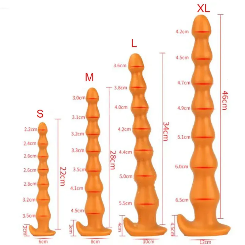 Lange Anale Plug Dildo Pull Bead Buttplug Speeltjes Voor Vrouwen/Mannen Masturbators Siliconen Anale Speeltjes Echte Butt Plug anus Plu Sexshop 240129