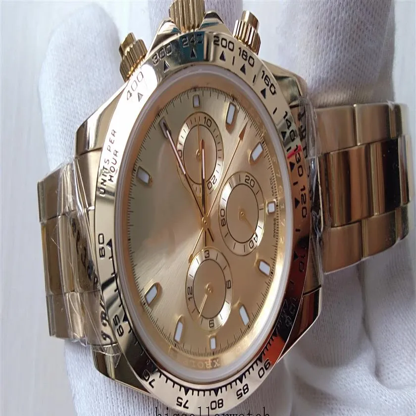 Orologio di alta qualità più venduto 40mm Cosmograph 116523 116503 No cronografo 18k oro acciaio meccanico automatico da uomo W270D