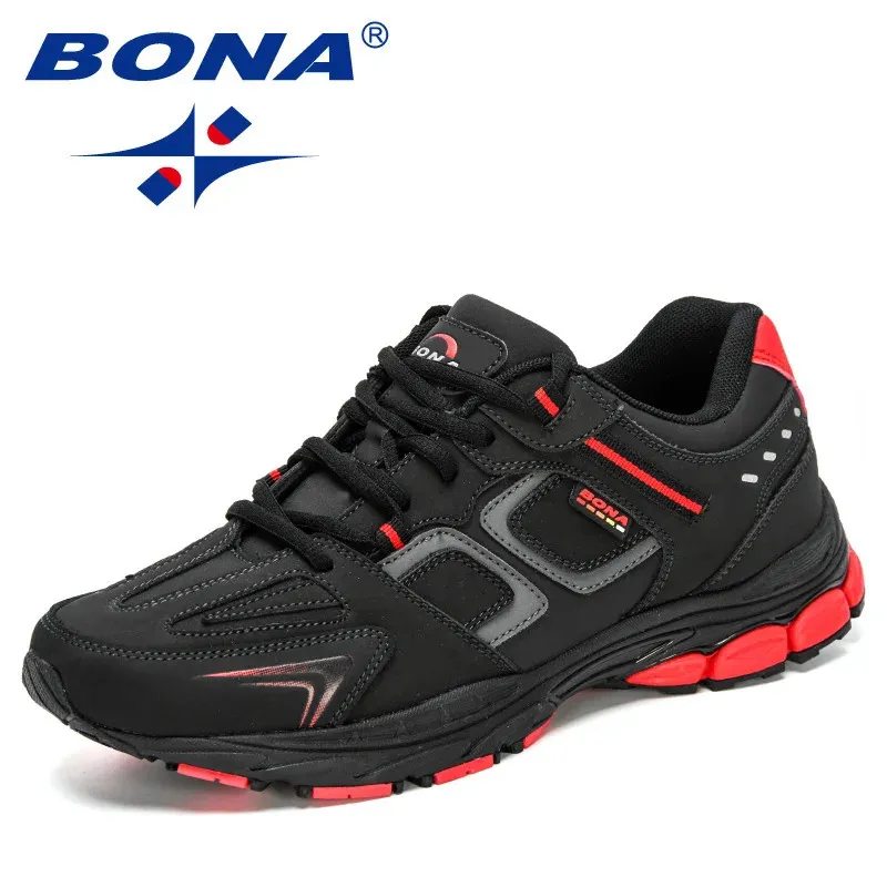 BONA Desigers Action Leather Athletic Sport Shoes Men High Quality Running Man Jogging Trendy Sneakers Zapatillas 240126