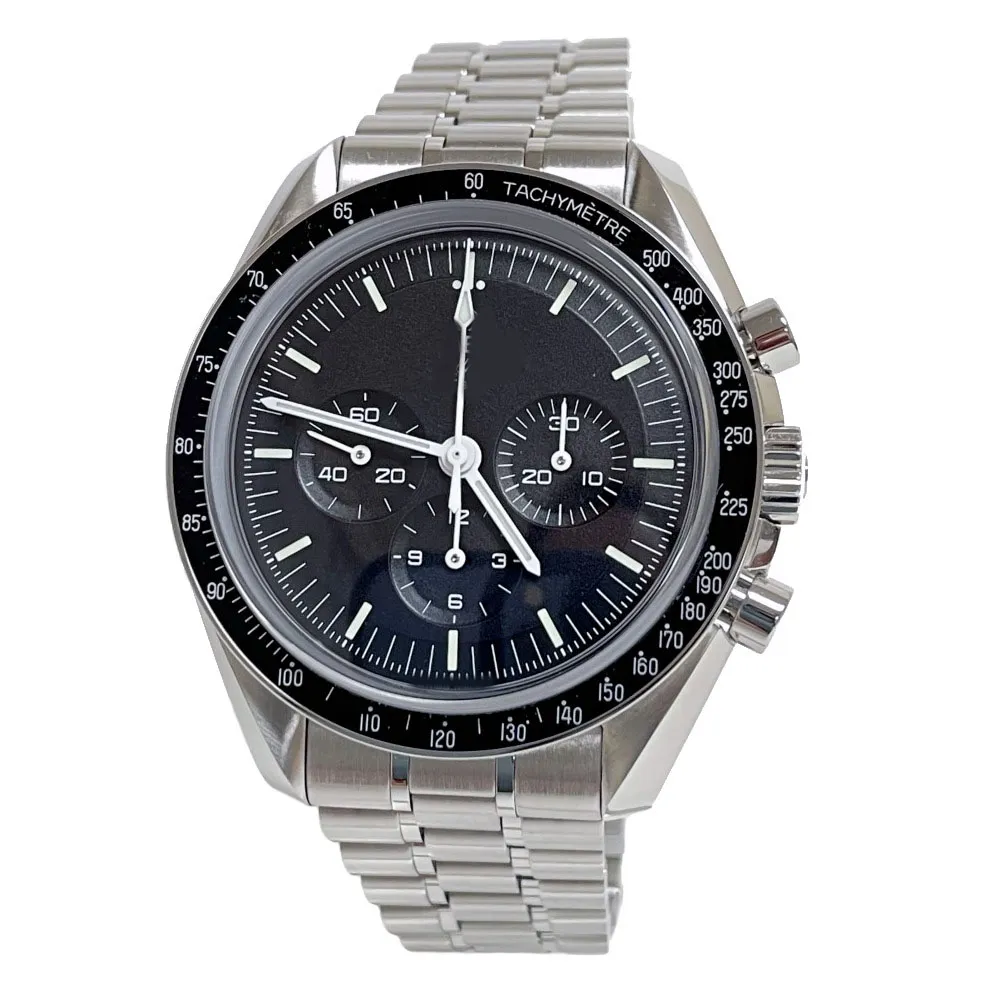 Luxury Men armbandsur kvarts Nya armband rostfritt stål Sapphire WaterproofMoonwatch 42mm 310.30.42.50.01.002 Stål