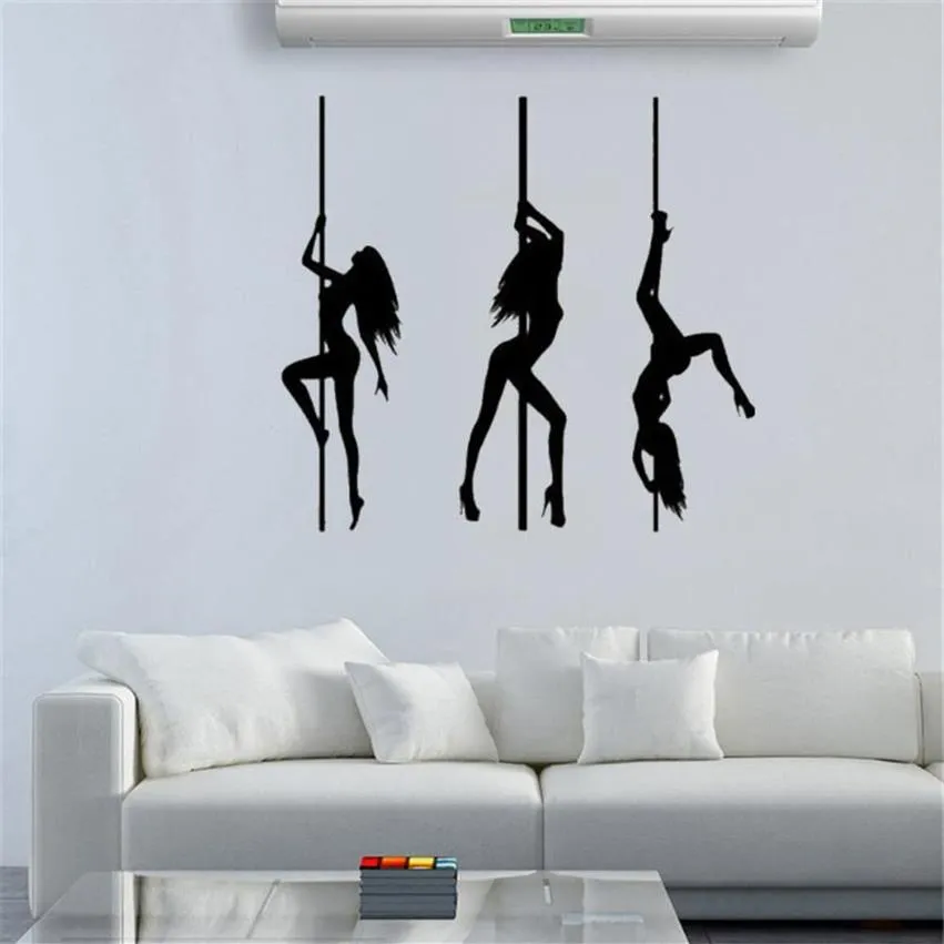 Wall Stickers Pole Dancing Wallpaper Sport Decal Waterproof Revocable For Living Room Bedroom Mural Dw5059218L