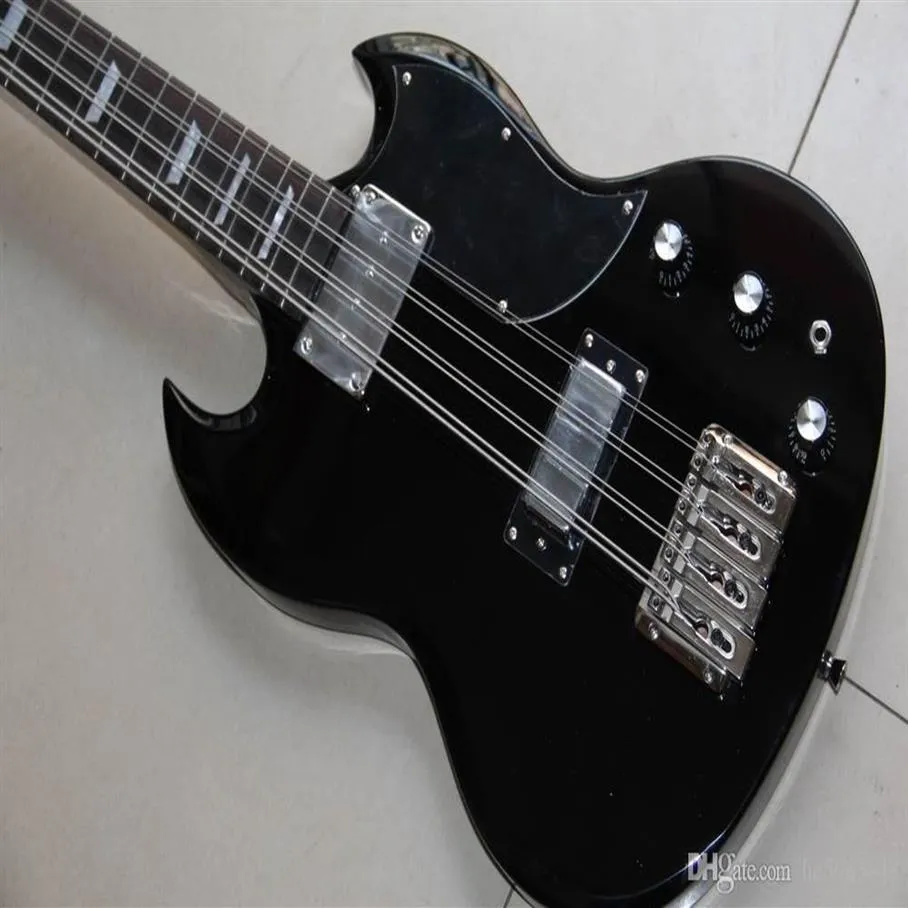 Whole new arrival electric bass guitar 8-string in black 130309 top quality260l