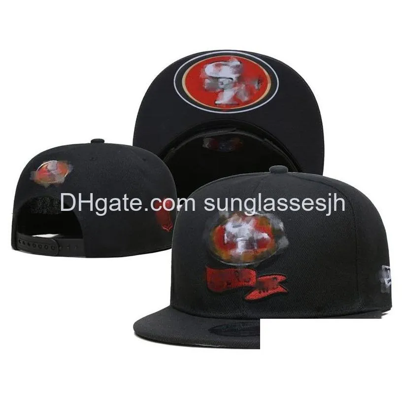 Ball Caps Est Designer Hats All Teams Logo Snapbacks Cotton Embroidery Football Baskball Closed Mesh Flex Beanies Fisherman Flat Hat Dhbt0