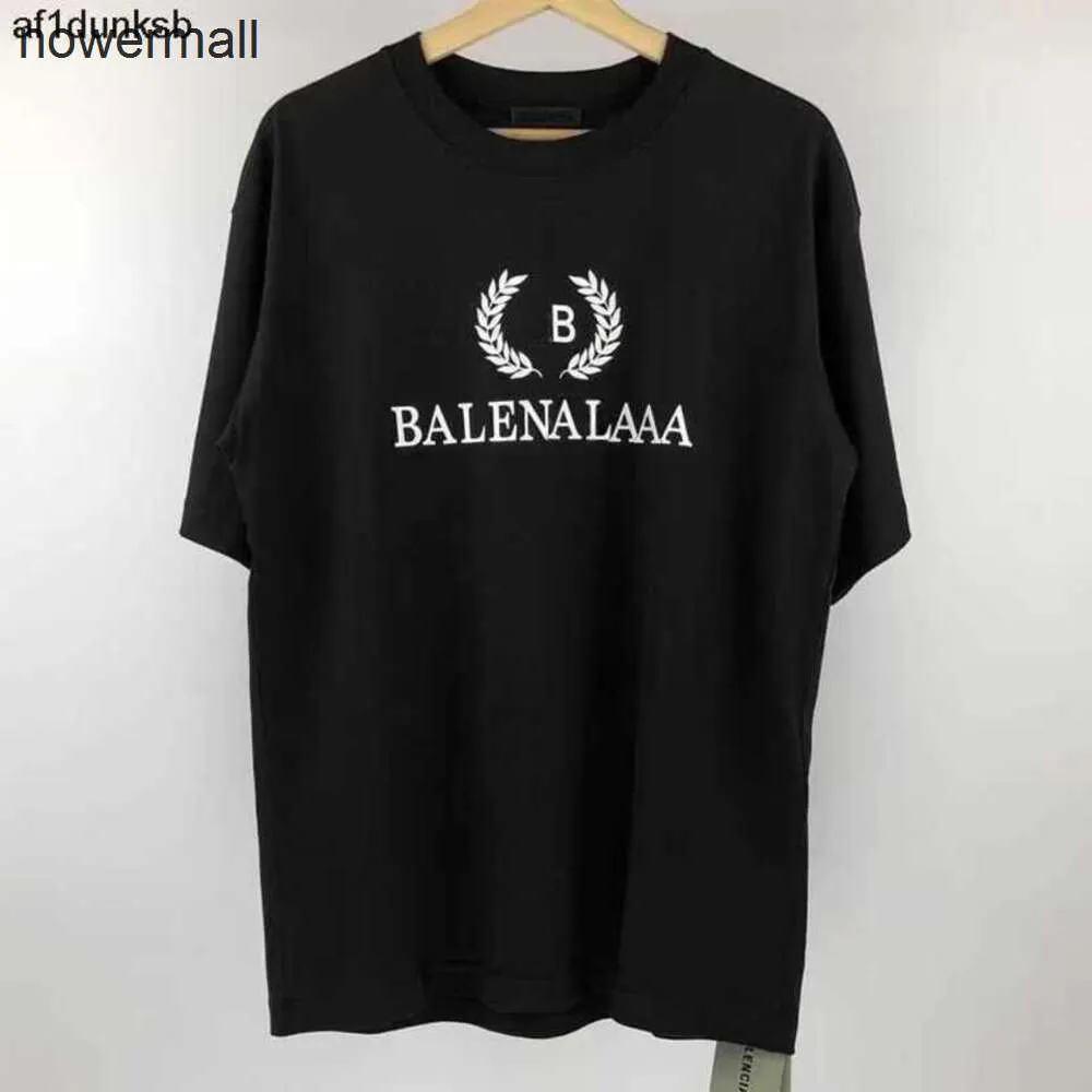 Tshirt Crew T Shirt Men Women Cotton balencaigaly Tee Cotton Print Wheat Letter B balencigaly Neck Tops Vintage Oversized Fit Lovers Paris 1917 Designer Plus Si 2ZH2