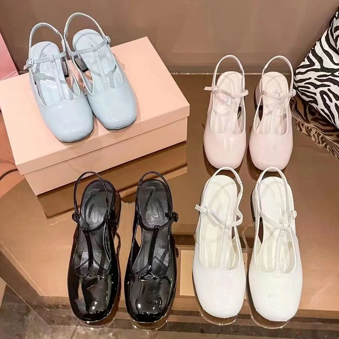 Neue Damen-Sandalen mit mittlerem Absatz, lässige Mary-Jane-Kleiderschuhe, Design, quadratischer Kopf für Damen, lässige Sommersandalen, modische Knöchelriemen, flache Schuhe für Damen