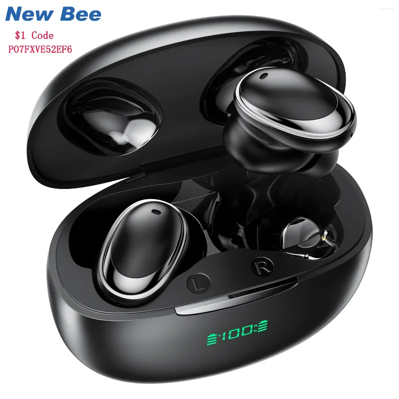 Bee CT02 écouteurs sans fil Bluetooth casque avec affichage LED écouteurs mains libres double micros pour téléphones