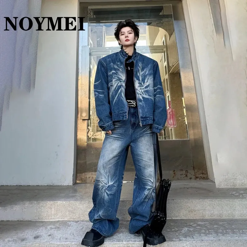 セットアップ（メンズ） HUE lettering vintage denim Jacket & Pants Set Up JE001 HUE lettering vintage denim Jacket & Pants Set Up JE001