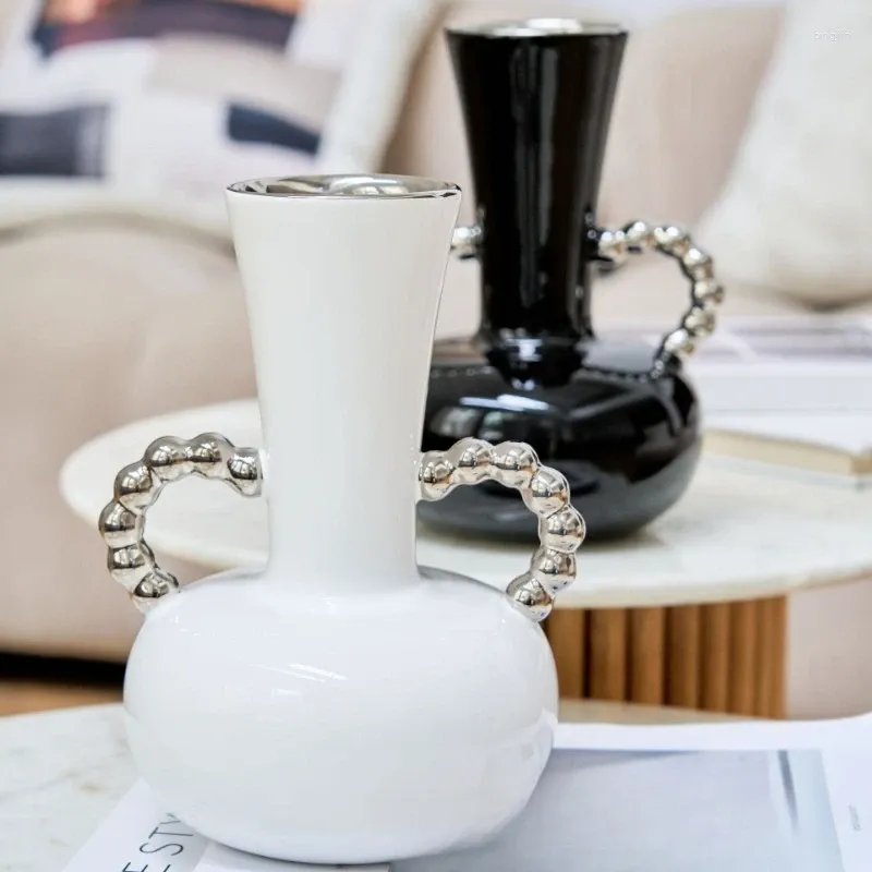 Vaser fransk ljus lyx och avancerad keramisk vas foajé vin skåp hem skrivbordsdekoration