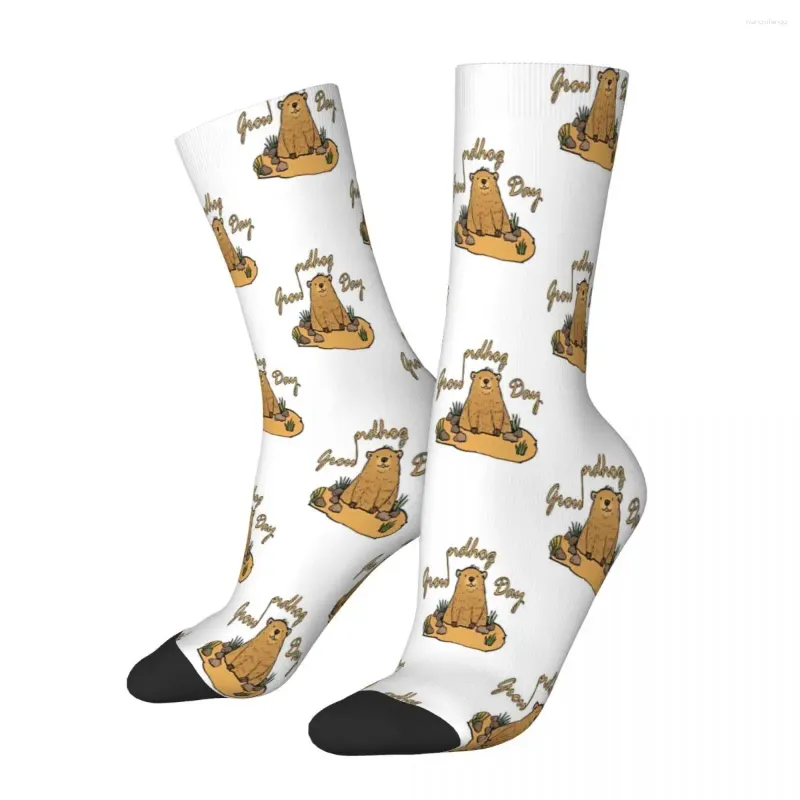 Men's Socks Groundhog Day Cool Male Mens Women Winter Stockings Printed