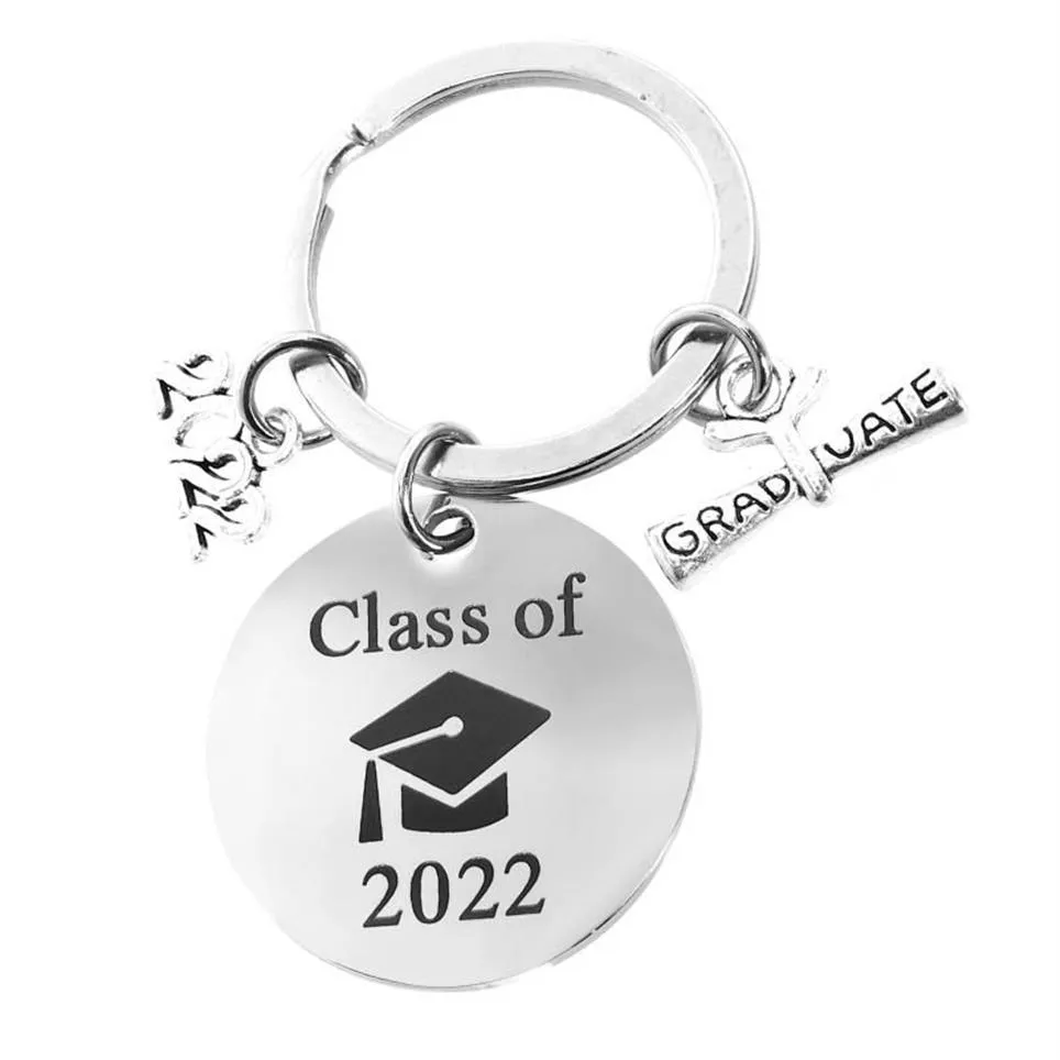 Keychains 2022 Graduation Ceremony Key Chain Certificate Souvenir Bachelor Hat Class Badge Keychain for Friend183r