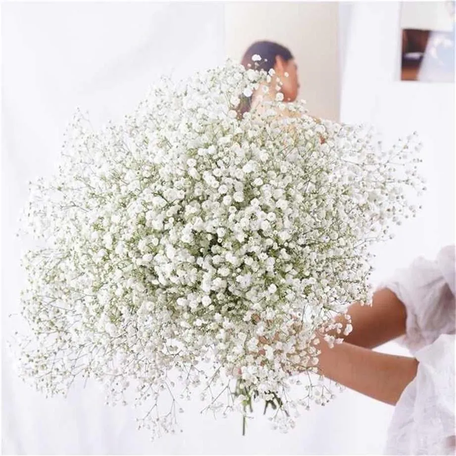 Flor seca naturalne realne konserwada wieczne kwiaty gypsophila kwiat przyjęcie weselne bukiet wystrój domu Babyysbreath Flowernows 21112241B