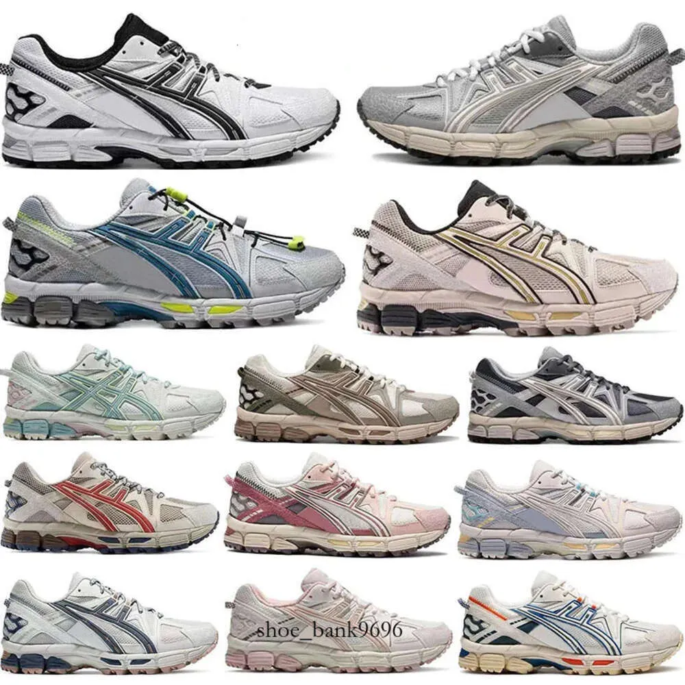 Tênis de corrida Designer Gel Kahana8 Low Top Retro Atlético Homens Mulheres Treinadores Esportes Ao Ar Livre Sapatilhas Obsidian Cinza Creme Branco Preto Ivy Outdoor Trail Sneakers