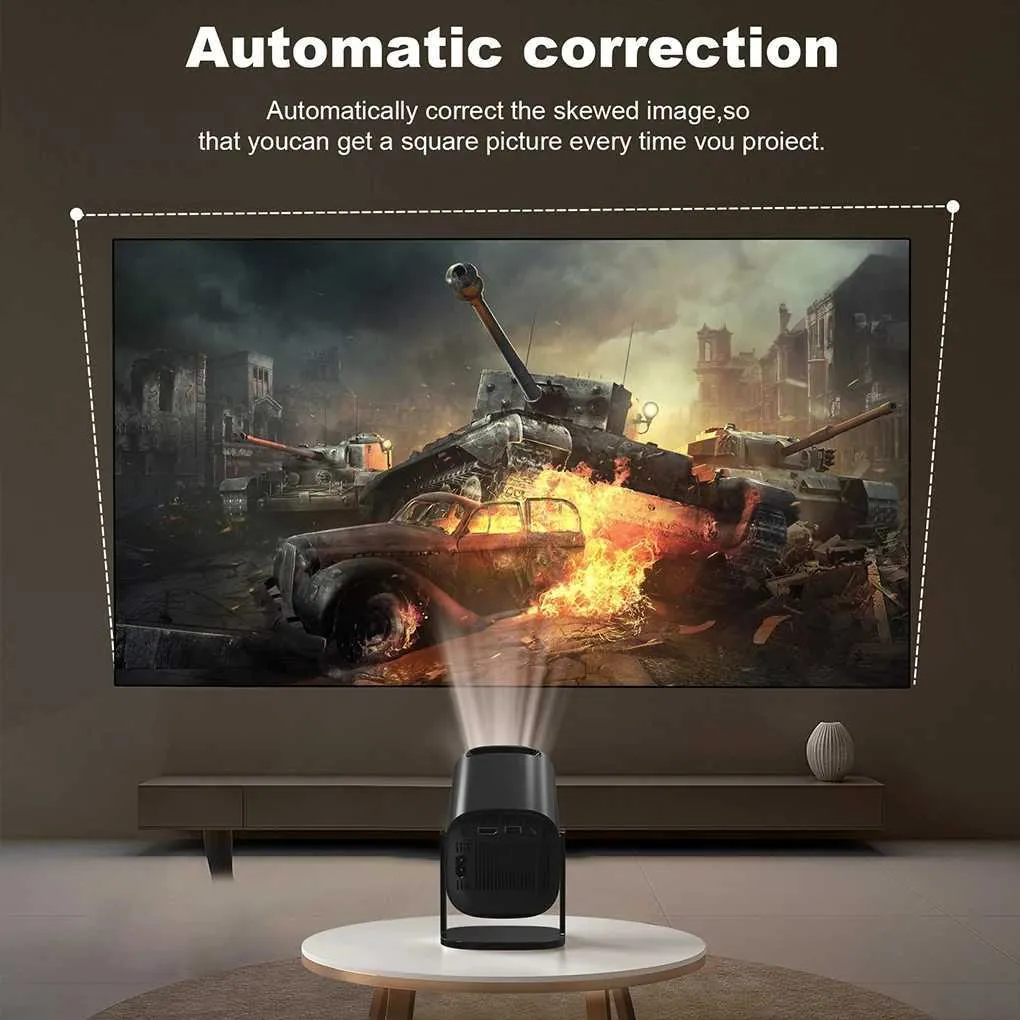 4K Native 1080P Portable Projector - Dual Wifi6, BT5.0, Outdoor Cinema ...