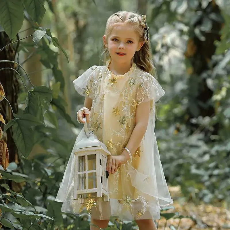 2024 Summer Fashion Childrens Girls Star Sequined Princess Dress with  Galaxy Pattern from Dhgate Girls Dresses - price 12.61