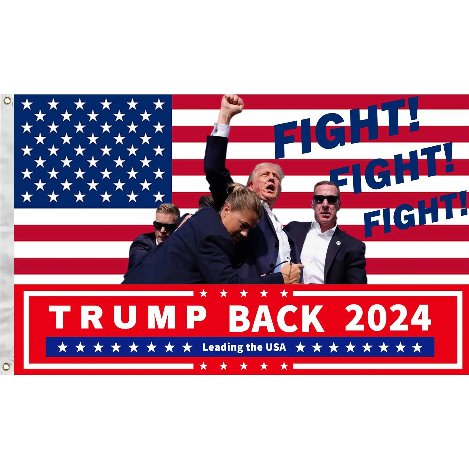 AZ FLAG Bandiera Trump 2024 Make America Great Again Blanc 150 x 90 cm - Bandiera presidente degli Stati Uniti 90 x 150 cm