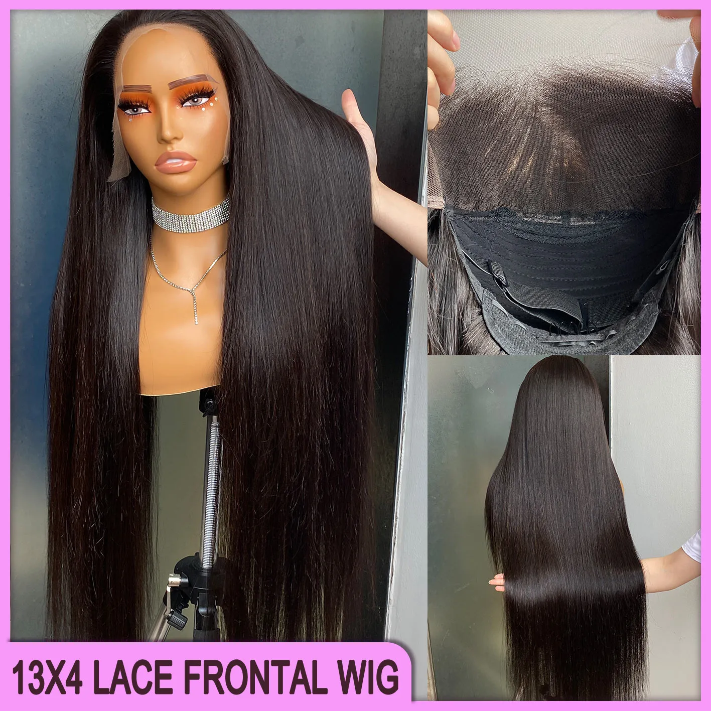 Luxurious 100% Raw Human Hair Wig: 13x4 HD Lace Frontal 