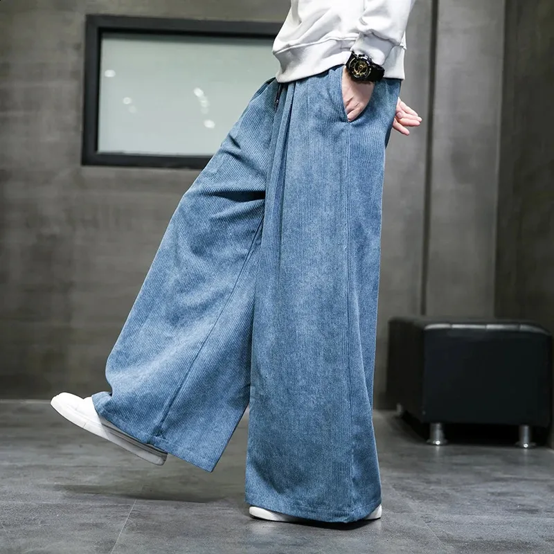 Oversized Corduroy Trousers: Mens Wide Leg Pants, Vintage Style