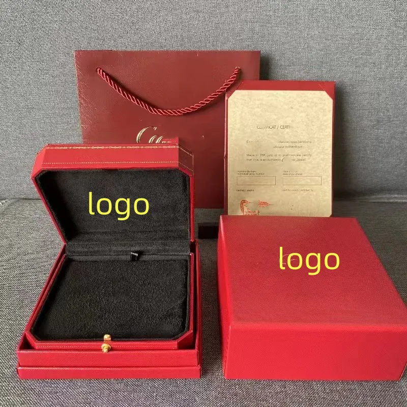 Designer Jewelry Boxes, Red Color, 3-Piece Set: Ring Case, Necklace Box ...